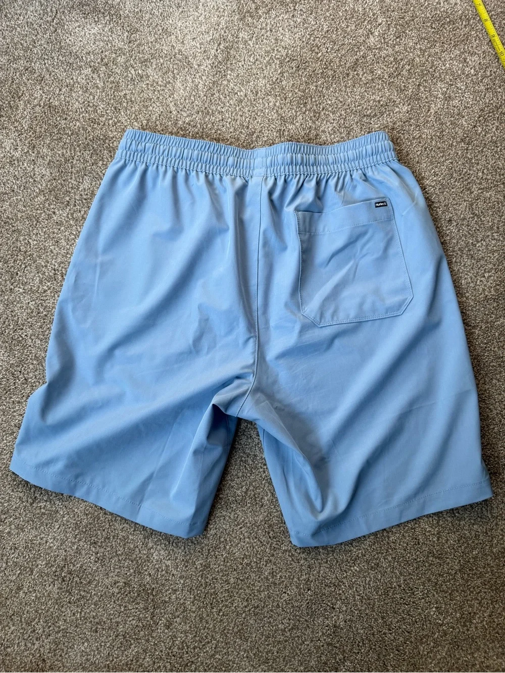 Hurley Men’s S 18” Volley Swim Shorts Mineral Blue Stretch Swim Trunks